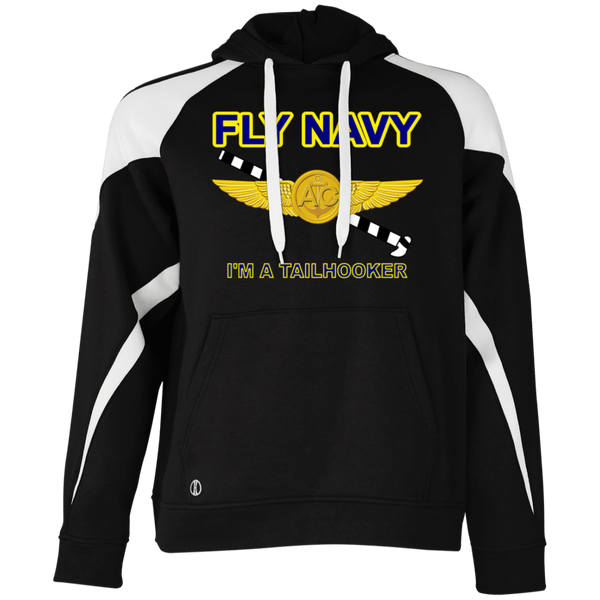 Fly Navy Tailhooker 2 Athletic Colorblock Fleece Hoodie