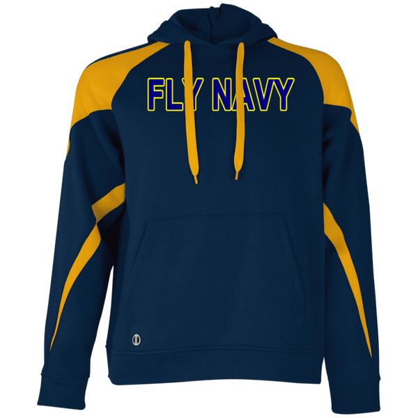 Fly Navy 2 Athletic Colorblock Fleece Hoodie