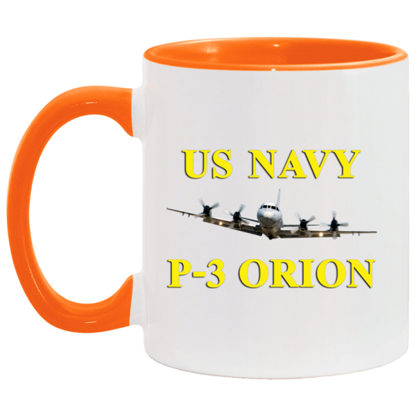 US Navy P-3 3 Accent Mug - 11oz