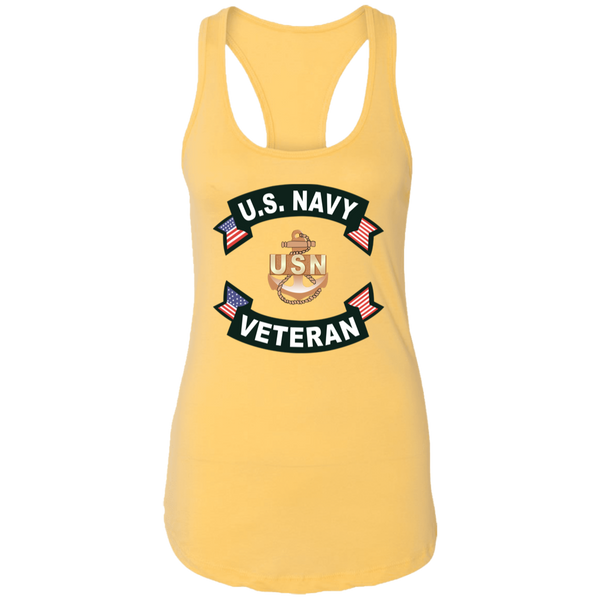 Navy Vet 1 Ladies' Ideal Racerback Tank