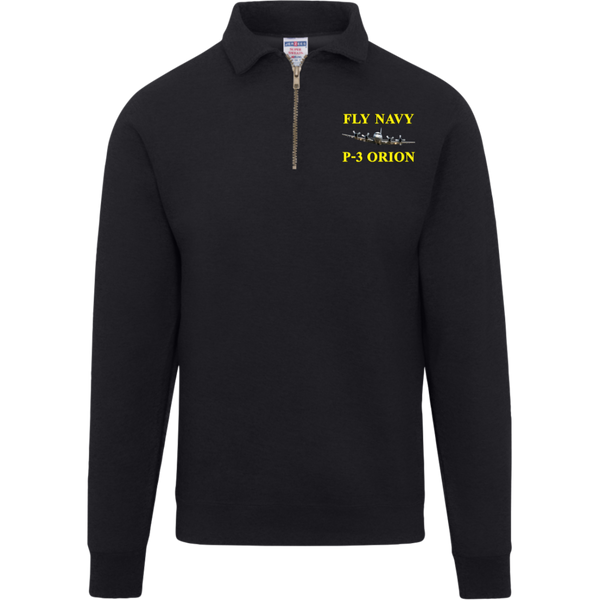 Fly Navy P-3 3 Jerzees Fleece Quarter Zip Pullover