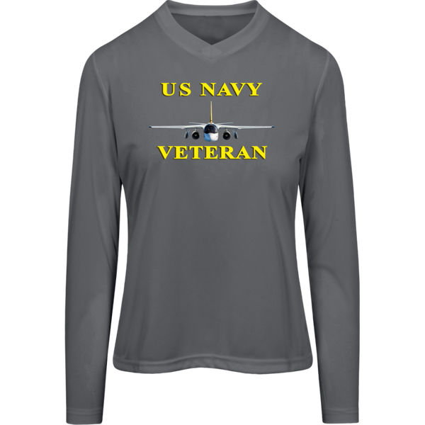 Navy Vet 3 Team 365 Ladies' Zone LS Tee