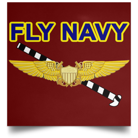 Fly Navy Tailhook 3 Poster - Square