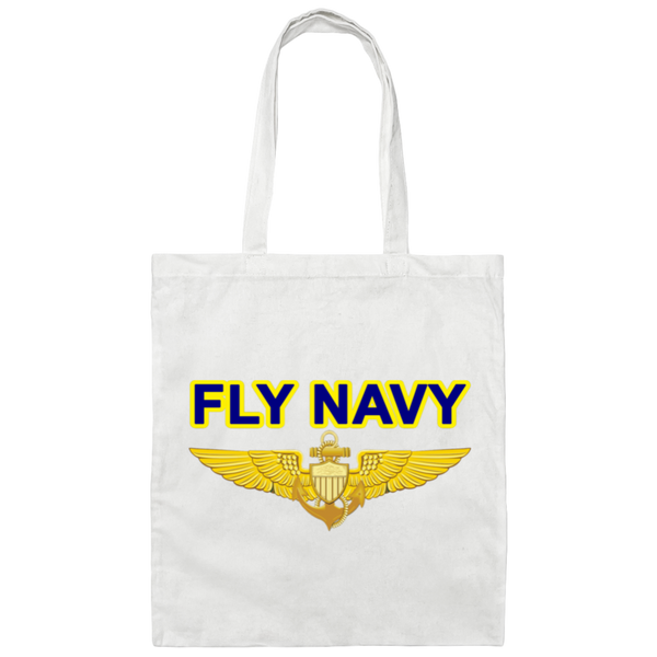 Fly Navy Aviator Canvas Tote Bag