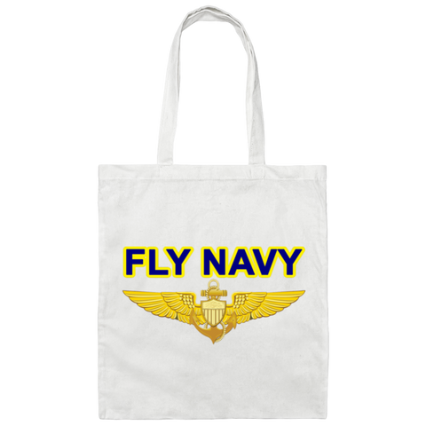 Fly Navy Aviator Canvas Tote Bag