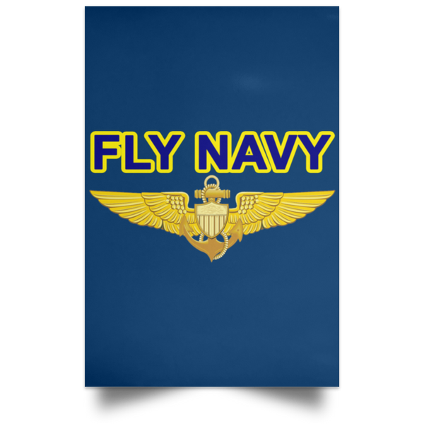 Fly Navy Aviator Poster - Portrait