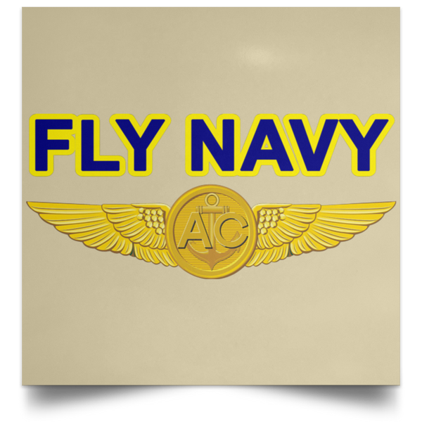 Fly Navy Aircrew Poster - Square