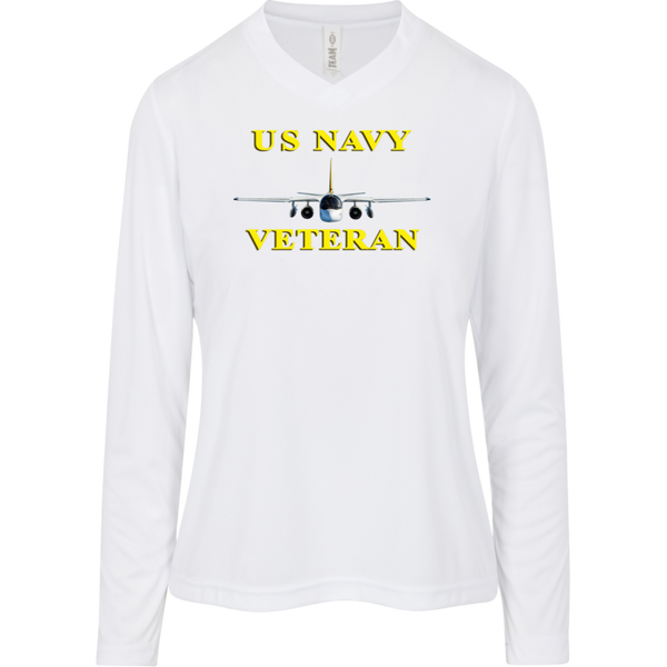 Navy Vet 3 Team 365 Ladies' Zone LS Tee