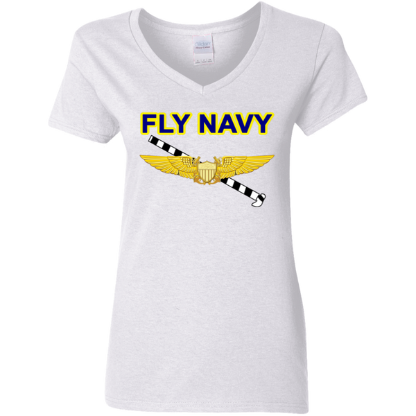 Fly Navy Tailhook 3 Ladies' V-Neck T-Shirt