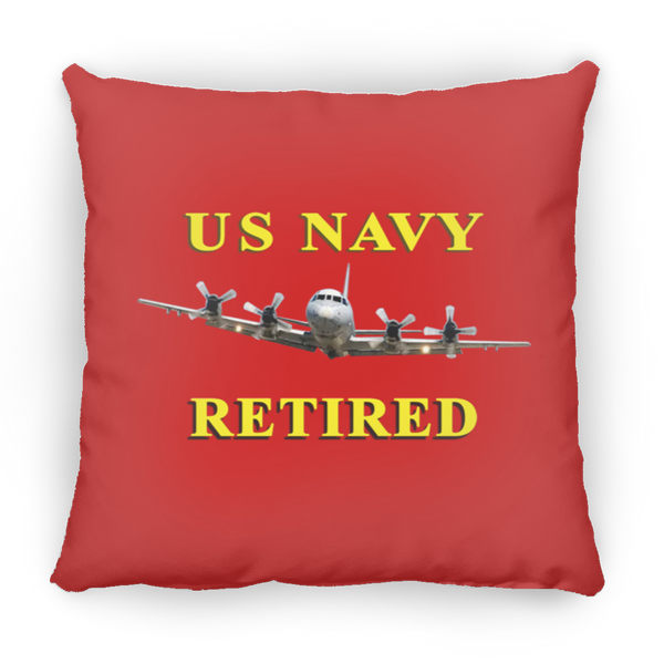 Navy Retired 1 Pillow - Medium Square