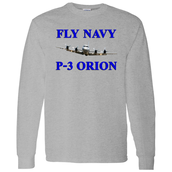 Fly Navy P-3 1 LS Cotton T-Shirt