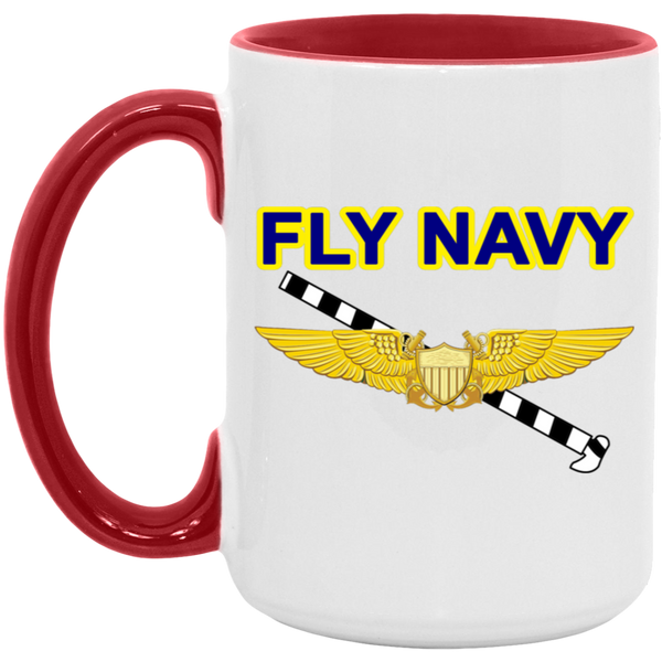 Fly Navy Tailhook 3 Accent Mug - 15oz