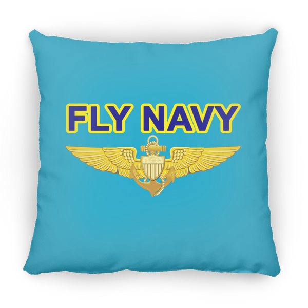 Fly Navy Aviator Pillow - Small Square