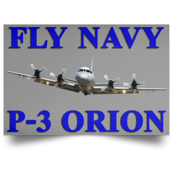 Fly Navy P-3 1 Poster - Landscape