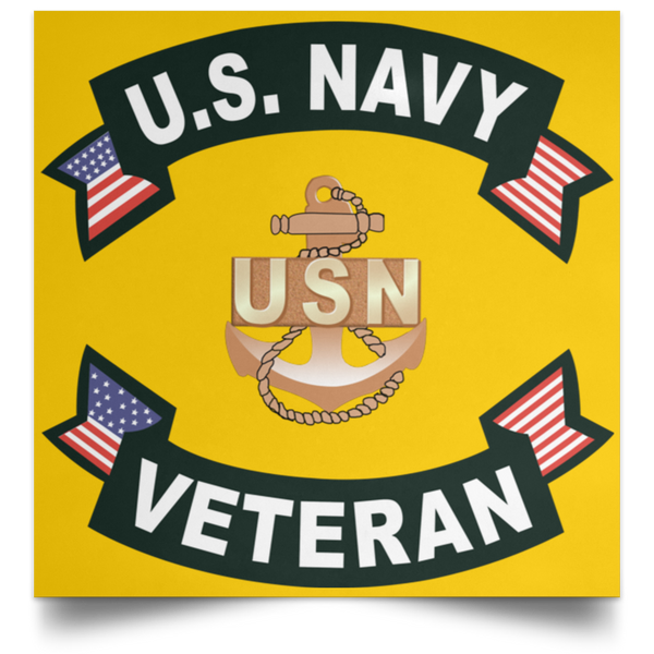 Navy Vet 1 Poster - Square