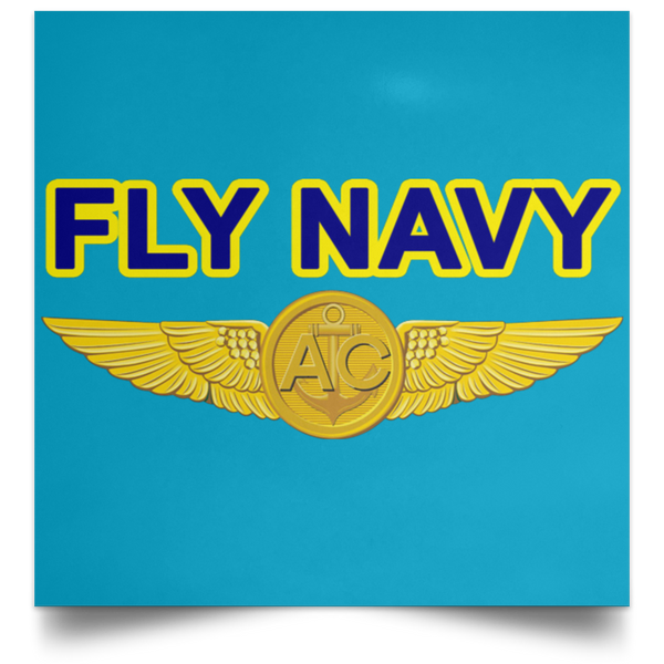 Fly Navy Aircrew Poster - Square