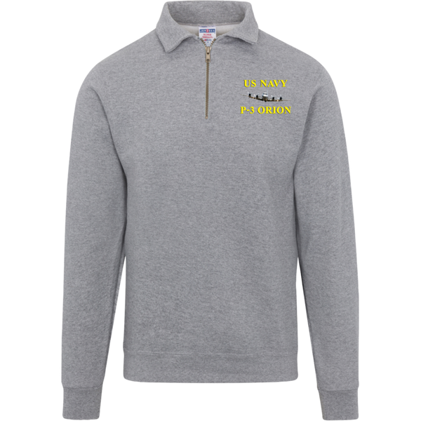 US Navy P-3 3 Jerzees Fleece Quarter Zip Pullover