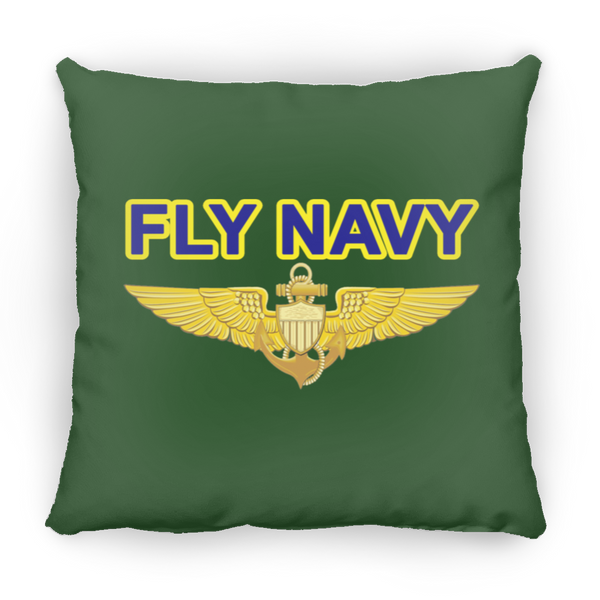 Fly Navy Aviator Pillow - Medium Square