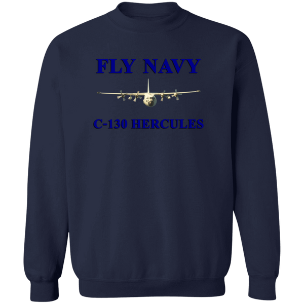 Fly Navy C-130 1 Crewneck Pullover Sweatshirt