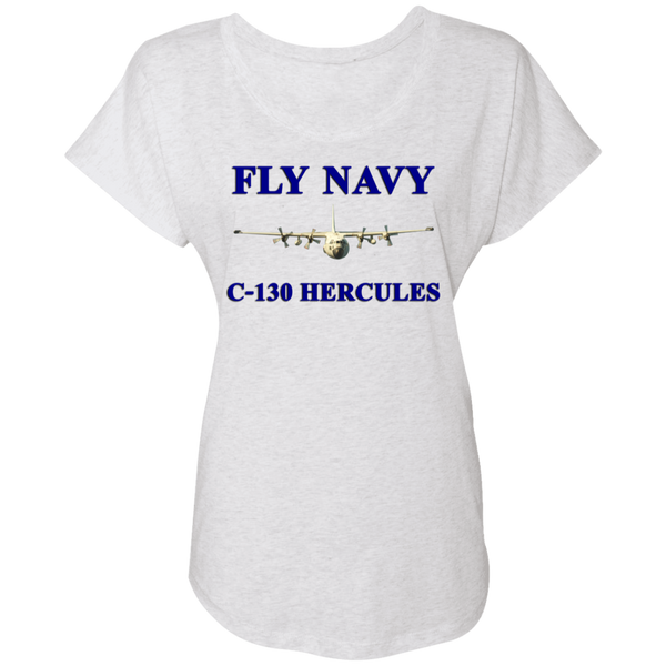 Fly Navy C-130 1 Ladies' Triblend Dolman Sleeve