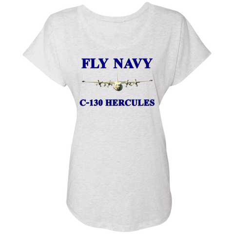 Fly Navy C-130 1 Ladies' Triblend Dolman Sleeve