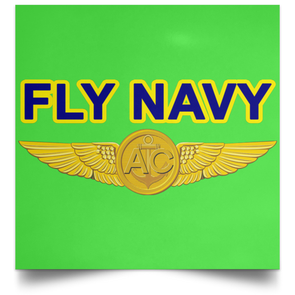 Fly Navy Aircrew Poster - Square