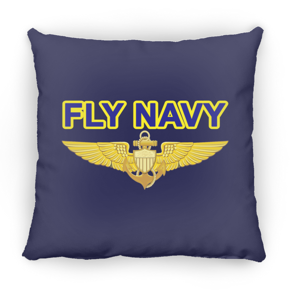 Fly Navy Aviator Pillow - Large Square