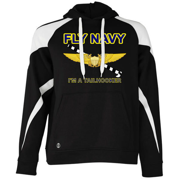 Fly Navy Tailhooker 3 Athletic Colorblock Fleece Hoodie