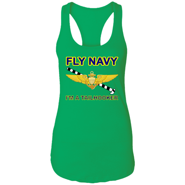 Fly Navy Tailhooker 1 Ladies' Ideal Racerback Tank