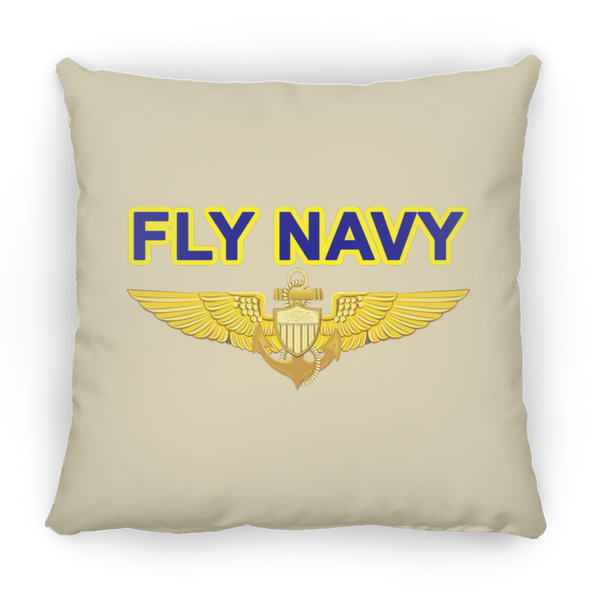 Fly Navy Aviator Pillow - Large Square