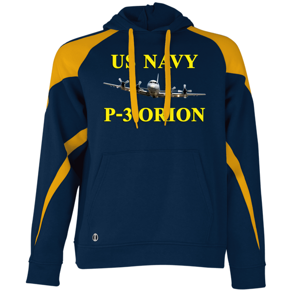 US Navy P-3 3 Athletic Colorblock Fleece Hoodie