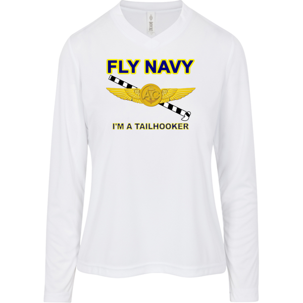 Fly Navy Tailhooker 2 Team 365 Ladies' Zone LS Tee