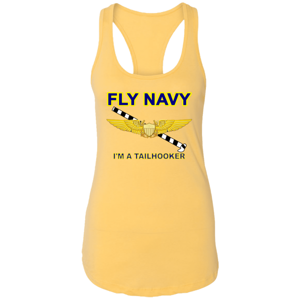 Fly Navy Tailhooker 3 Ladies' Ideal Racerback Tank