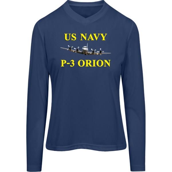 US Navy P-3 3 Team 365 Ladies' Zone LS Tee