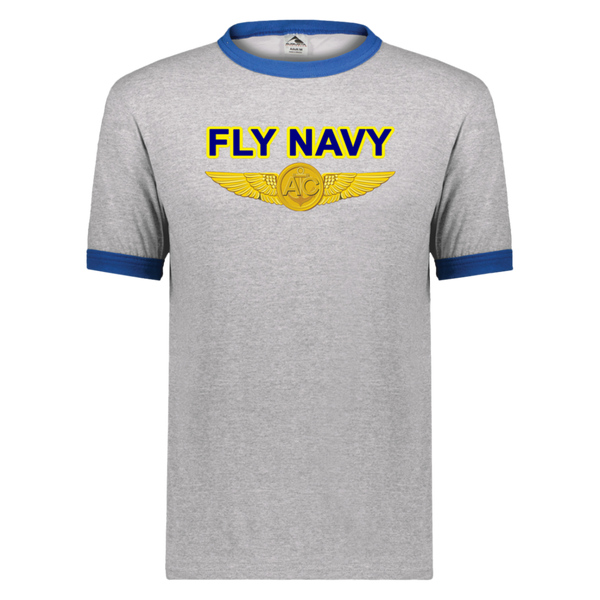 Fly Navy Aircrew Unisex Ringer Tee