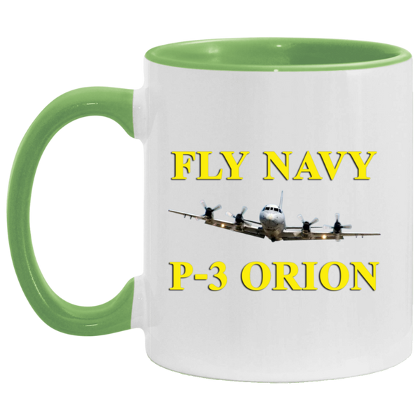 Fly Navy P-3 3 Accent Mug - 11oz