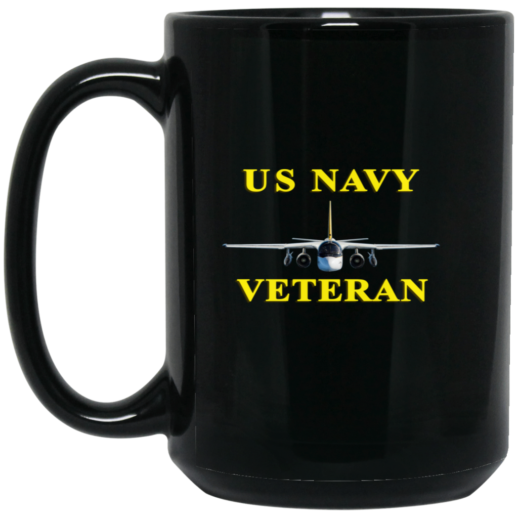 Navy Vet 3 Black Mug - 15oz