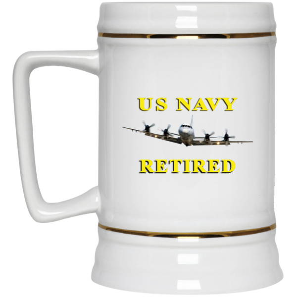 Navy Retired 1 Beer Stein - 22oz