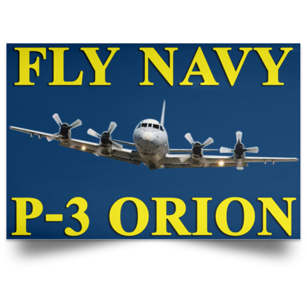 Fly Navy P-3 3 Poster - Landscape