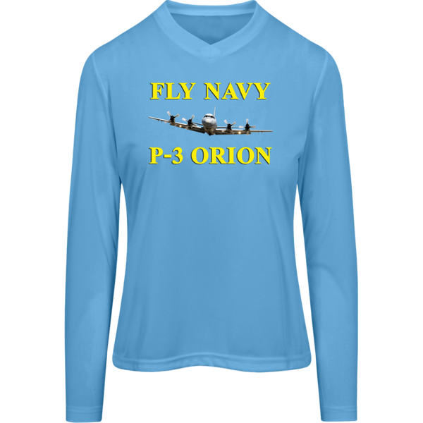 Fly Navy P-3 3 Team 365 Ladies' Zone LS Tee