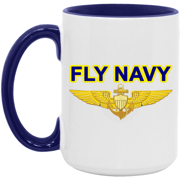 Fly Navy Aviator Accent Mug - 15oz