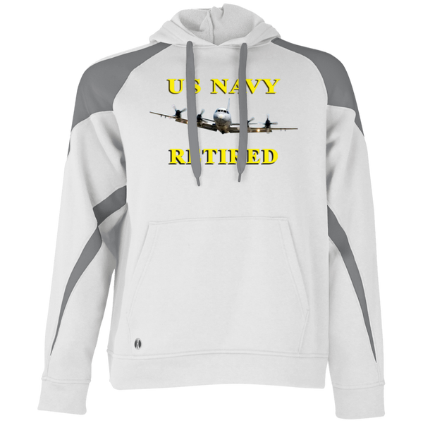 Navy Retired 1 Athletic Colorblock Fleece Hoodie