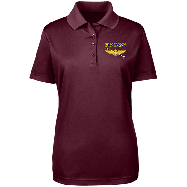 Fly Navy Tailhook 1 Core 365 Ladies' Origin Pique Polo