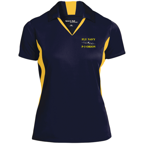 Fly Navy P-3 3 Ladies' Colorblock Performance Polo