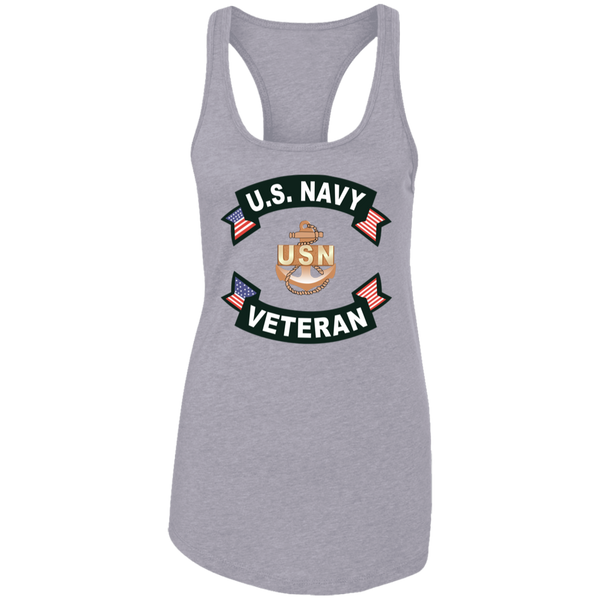 Navy Vet 1 Ladies' Ideal Racerback Tank