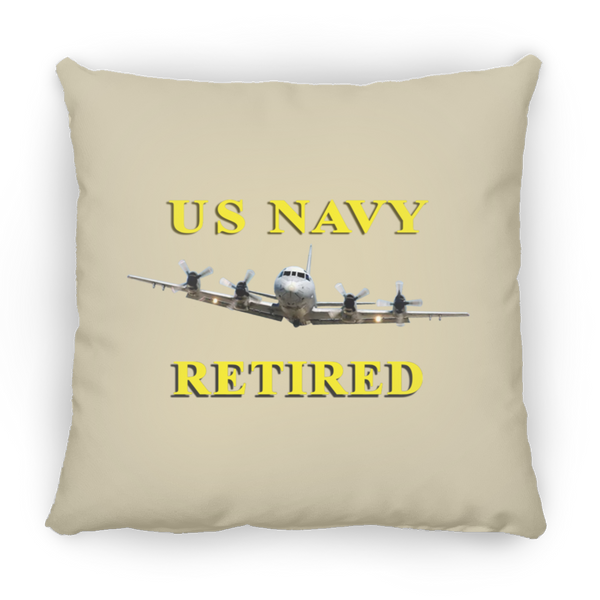 Navy Retired 1 Pillow - Large Square