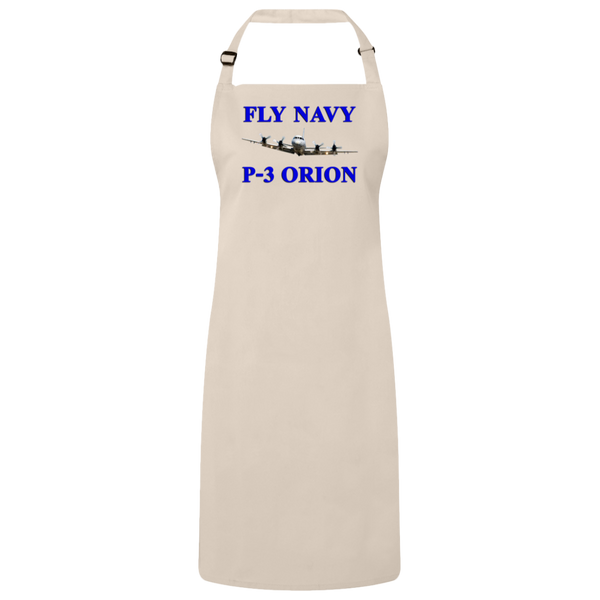 Fly Navy P-3 1 Unisex Bib Apron