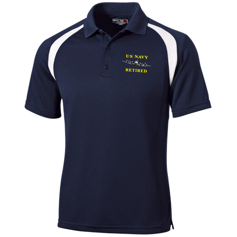 Navy Retired 1 Moisture-Wicking Golf Shirt