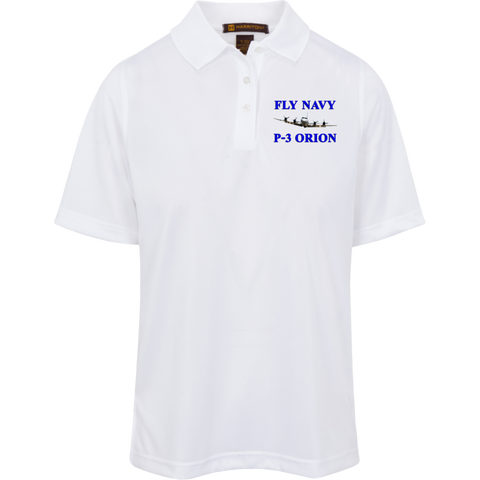 Fly Navy P-3 1 Harriton Ladies' Advantage Plus Polo