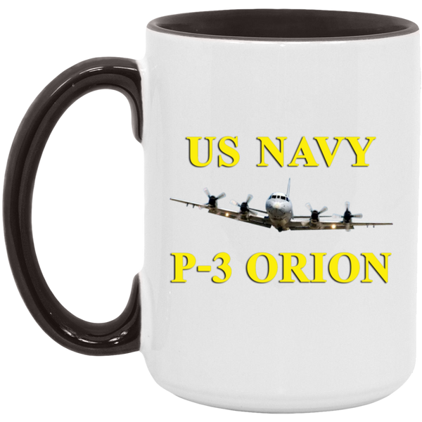 US Navy P-3 3 Accent Mug - 15oz